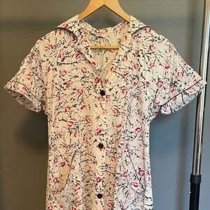 Retro 1950's Button Front House Dress